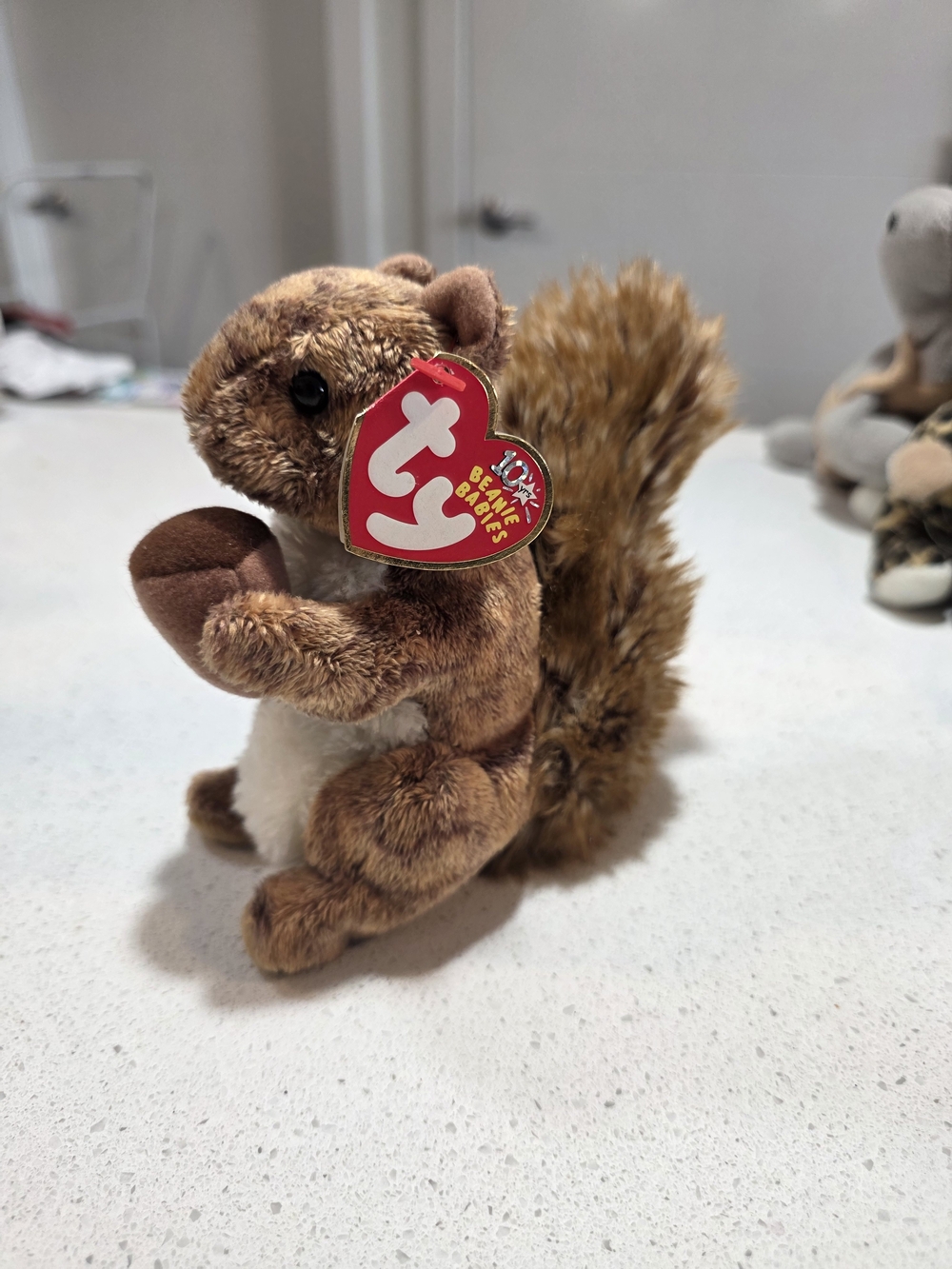 Ty Beanie Babies Brown Squirrel Plush Toy - Soft Small Pet Stuffed Animal